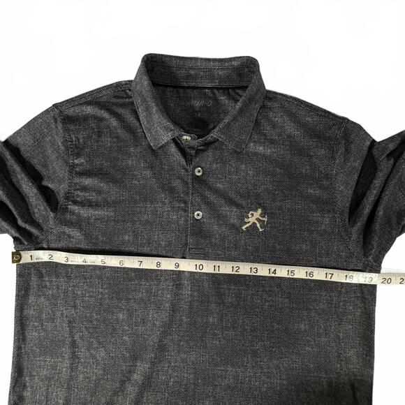 Johnnie-O Polo Wake Forest Demon Deacon Boys 14 Black Geometric UPF 50 Stretch - Picture 4 of 9